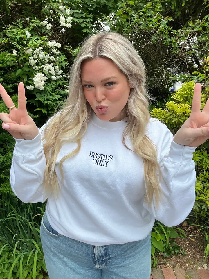 Besties Only Embroidered Crew Neck product image (2)