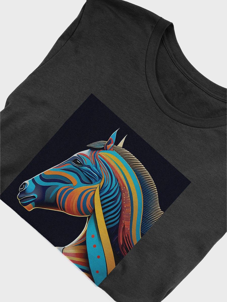 Stylized horse illustration made of coloured ribbons product image (51)