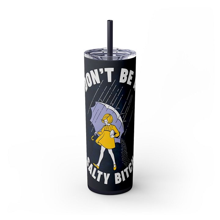 Funny Retro Salt Girl Tumbler Wrap - Don’t Be a Salty Bitch - 20oz PNG Sublimation Design for Digital Download, Humor Cup Wrap Printable product image (2)
