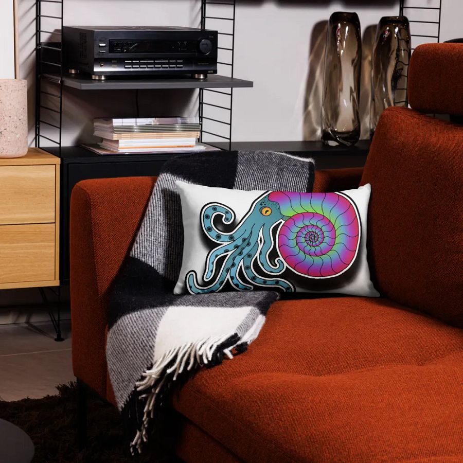 Whimsical Ammonite Print Pillow Case product image (4)