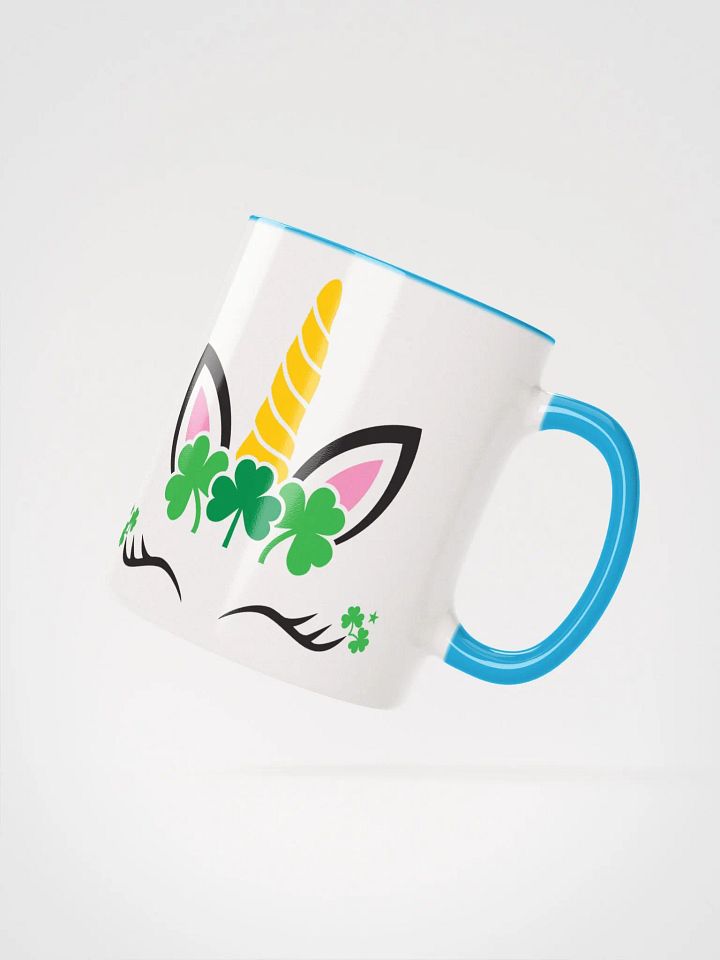 Irish Unicorn ☘️ Peek-a-Boo Coloured Stem Ceramic Mug product image (6)
