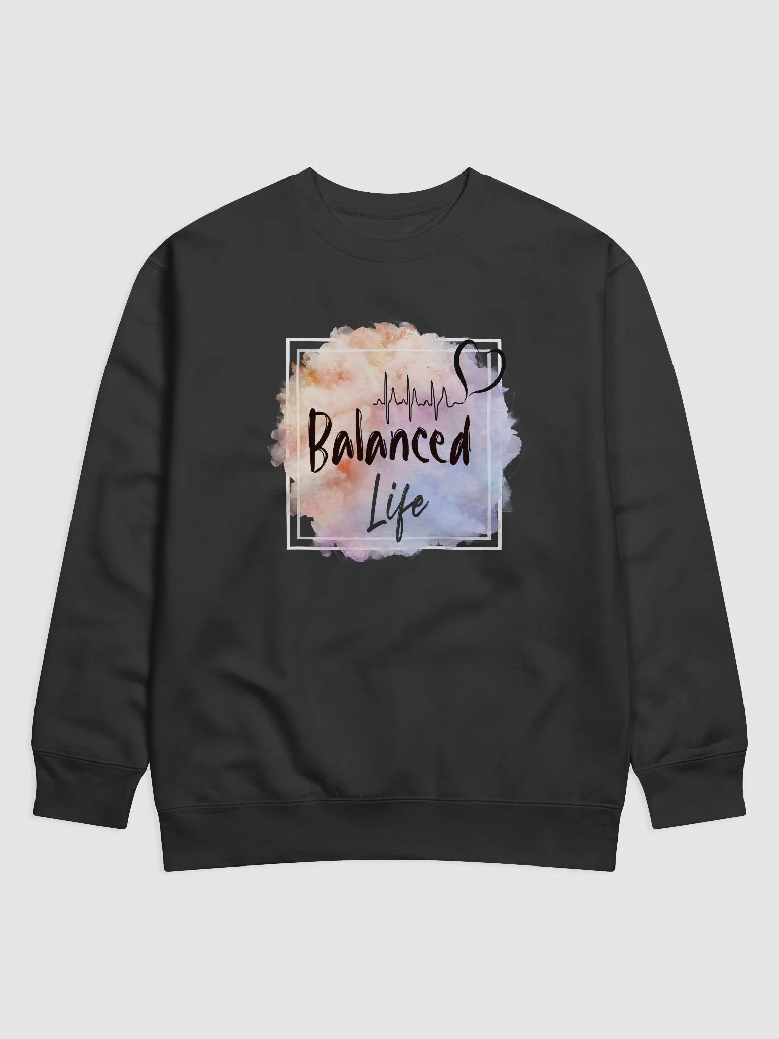 Balanced Life ECG Heartbeat Premium Sweatshirt product image (2)