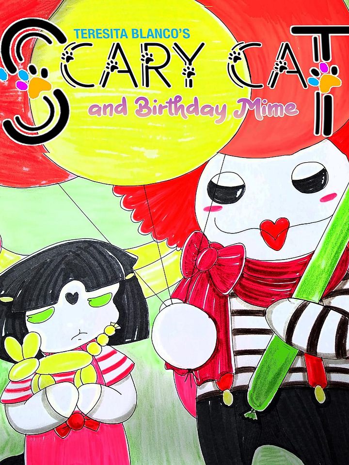 Scary Cat and Birthday Mime by Teresita Blanco product image (1)