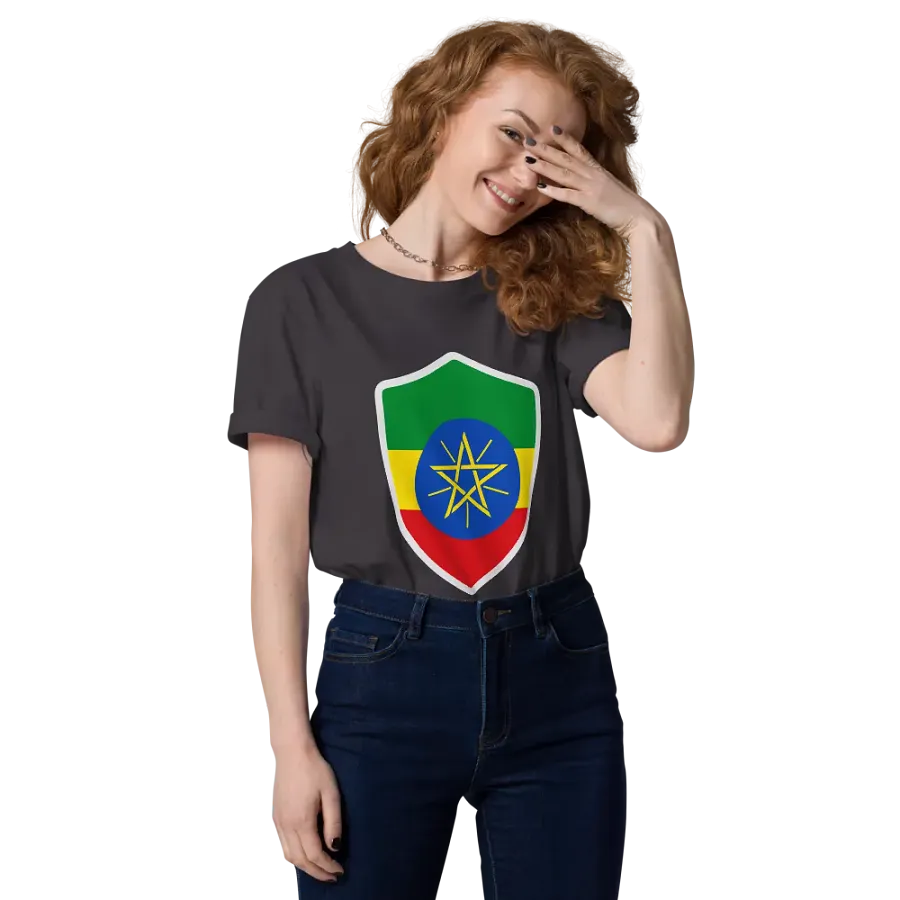 Ethiopian Pride Emblem Organic Tee product image (141)