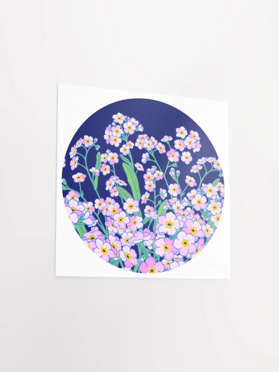 Pink Forget-Me-Not Floral Poster product image (3)