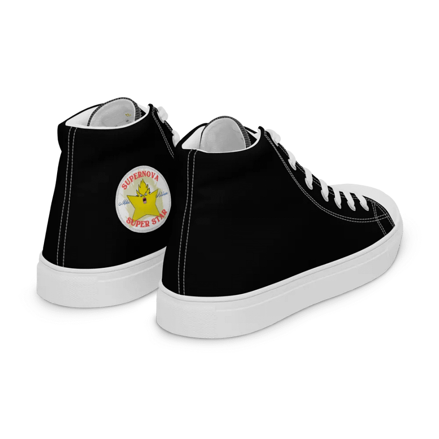 Supernova Super Star Black and White Men's High Top Canvas Shoes product image (11)