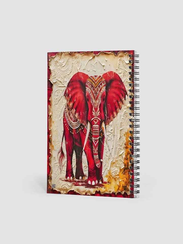 Majestic Crimson Red Elephant Spiral Notebook product image (2)