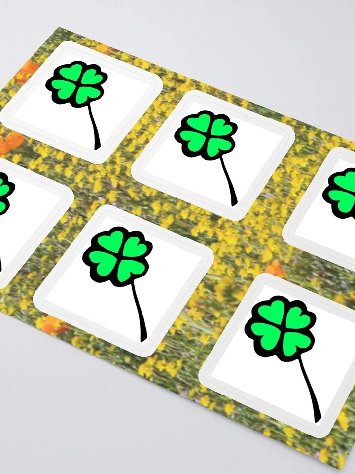 "Clover" Stickers with "Pasture" Background product image (2)