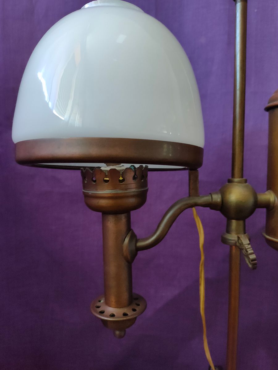 Candeeiro de mesa, candeeiro de óleo de baleia, antigo, século XIX, peça de iluminação, mesa de entrada estreita product image (3)