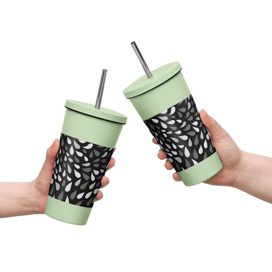 Swirling Monochrome Teardrop Insulated Tumbler product image (10)