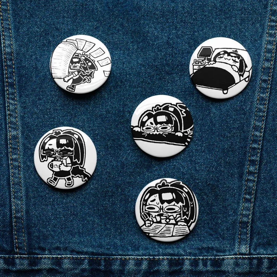 5x Struggle Button Pins (L) product image (4)