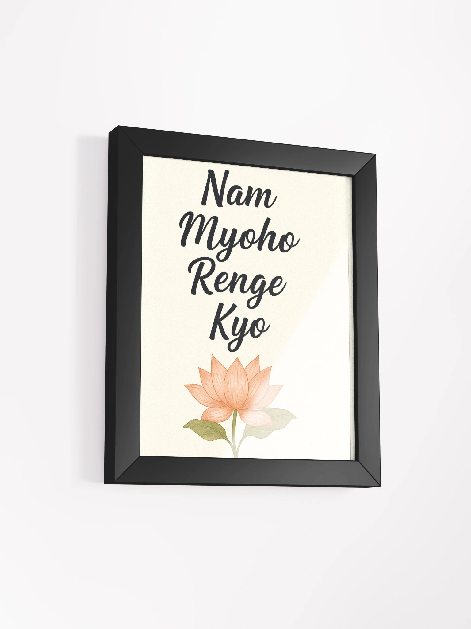 Nam Myoho Renge Kyo Lotus Wall Art – Framed Inspiration product image (17)