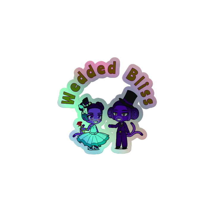 Wedded Bliss - Nebula Monkeys - rainbow sticker product image (1)