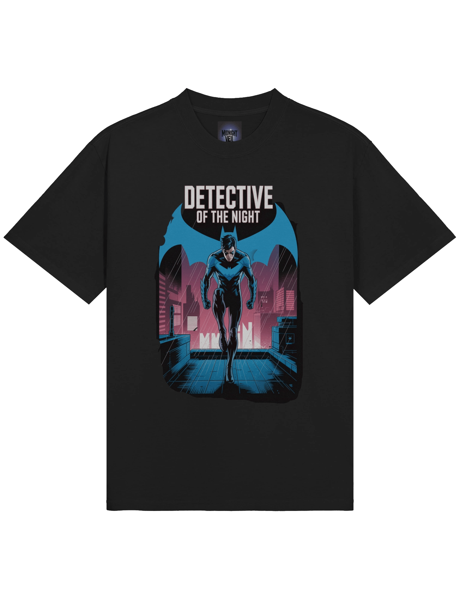 Nightwing Detective of the Night Oversized Faded T-Shirt product image (5)