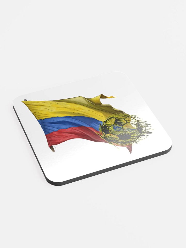 Colombian Flag Soccer Spirit Glossed Coaster product image (2)