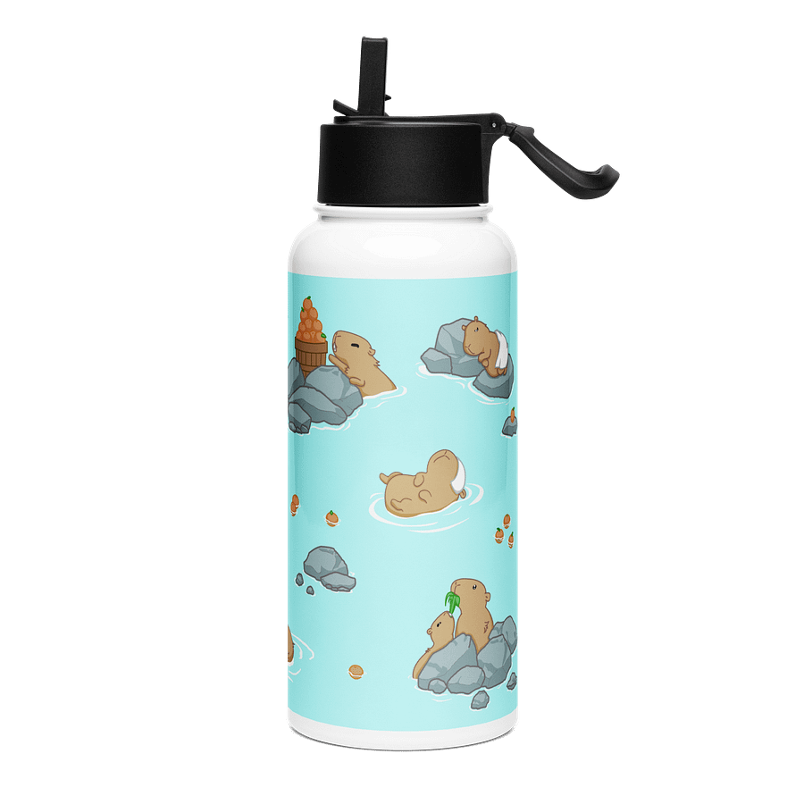 Capybara Spa Paradise Stainless Steel Water Bottle product image (3)