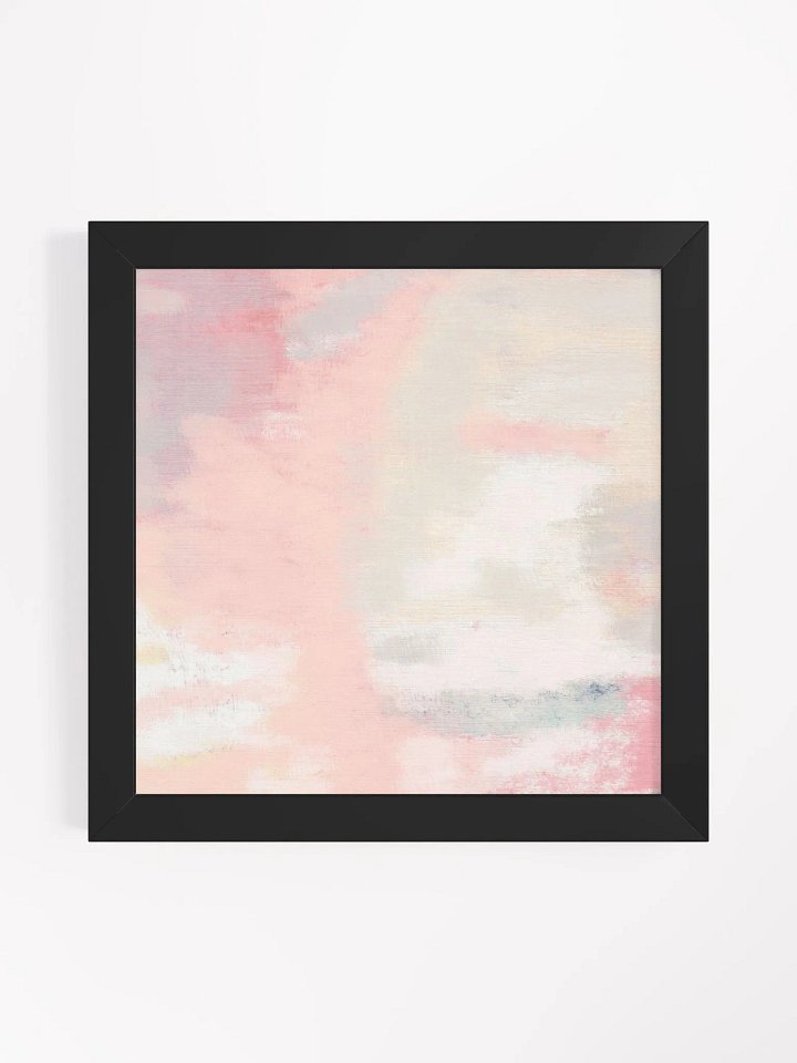 Pale Pink and White Abstract Painting Print Square product image (2)