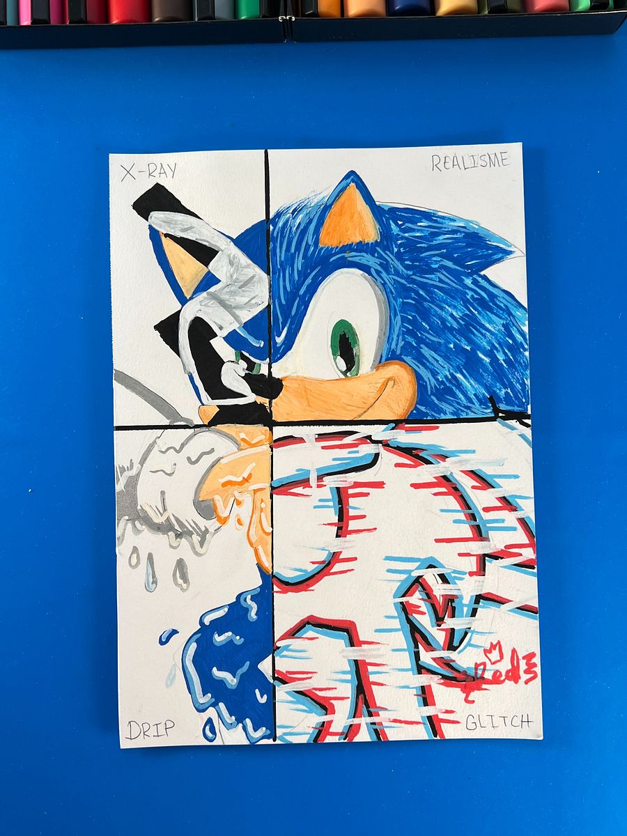 Sonic in 4 Different Art Styles product image (1)