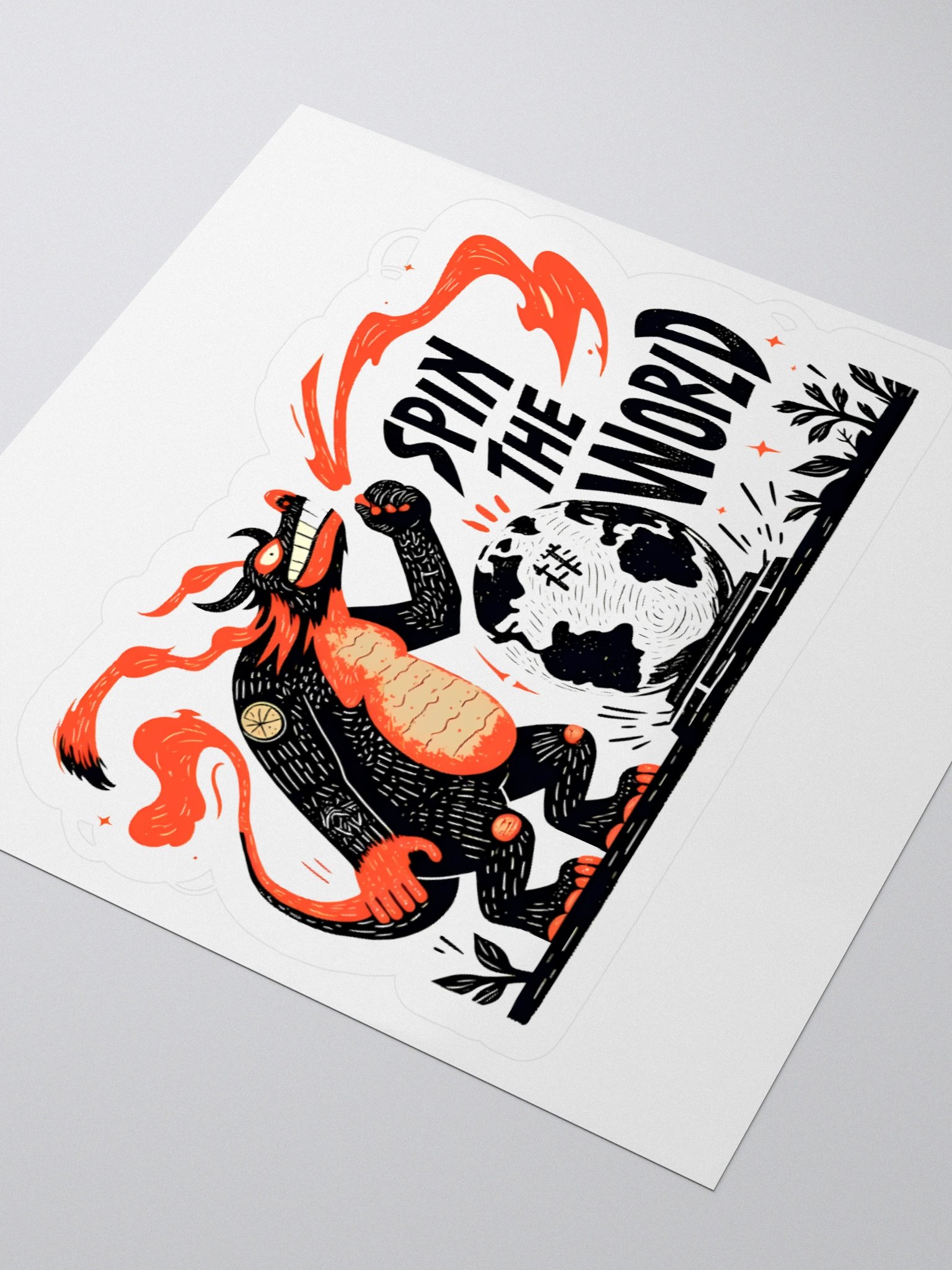 Flaming Dragon Meets Global Chaos Sticker product image (9)