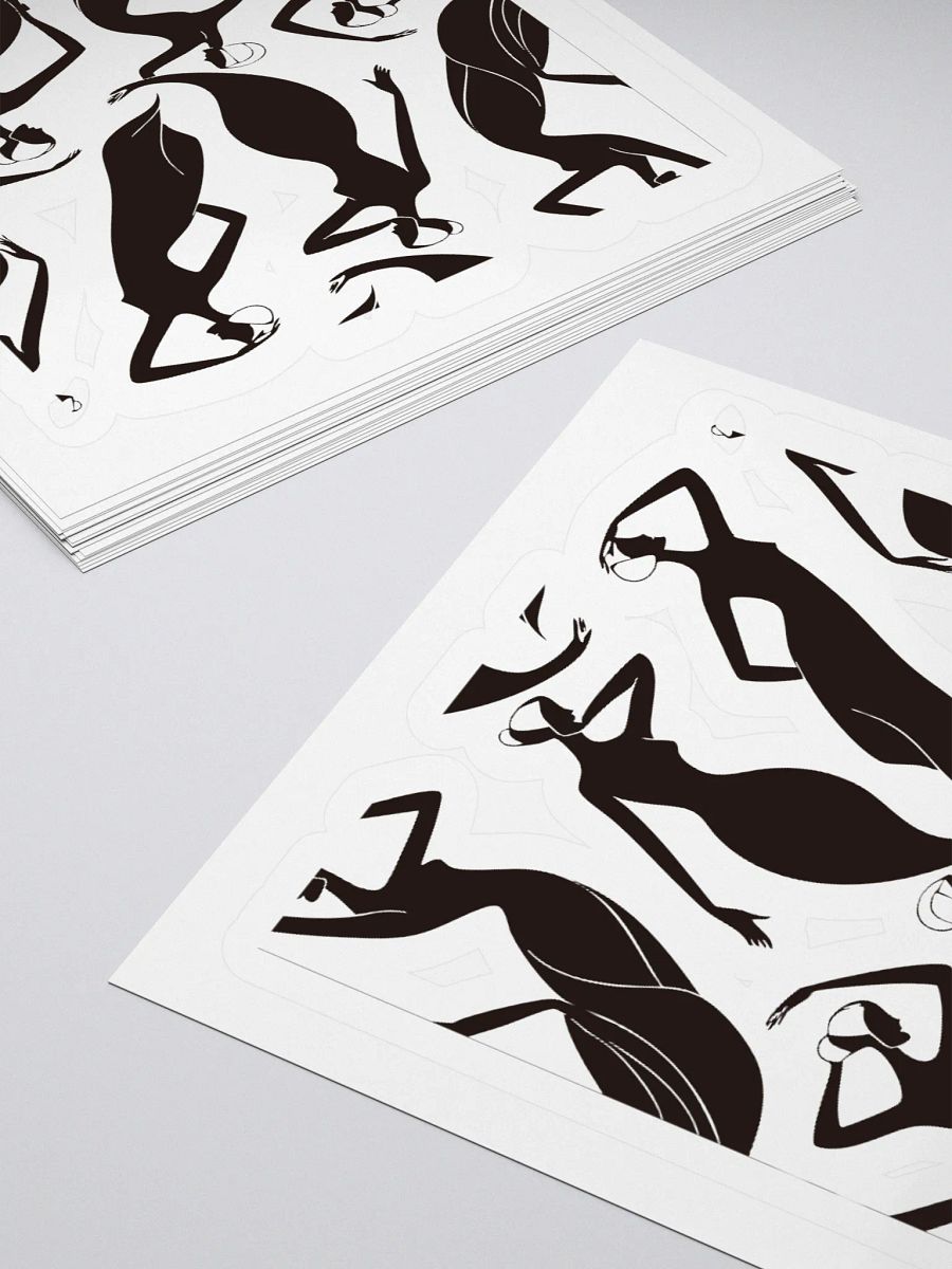 Abstract Female Silhouettes Kiss Cut Stickers product image (10)