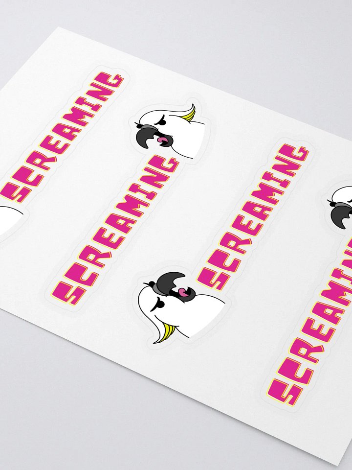 Screaming Cockatoo Sticker Sheet product image (2)
