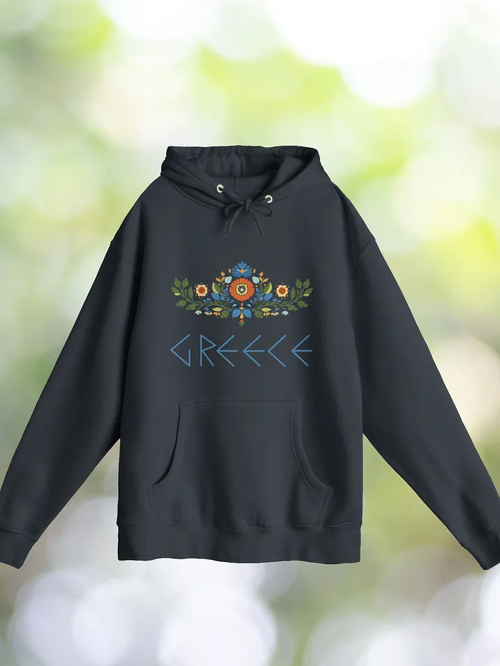 Hellenic Blossom – Greece Edition Hoodie; Navy product image (2)