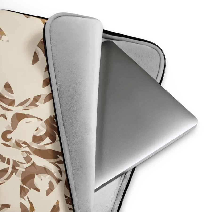 Tropical Bamboo on Neutral Laptop Sleeve product image (3)