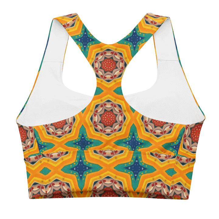 Yellow Bloom Longline Sporty Bra product image (2)