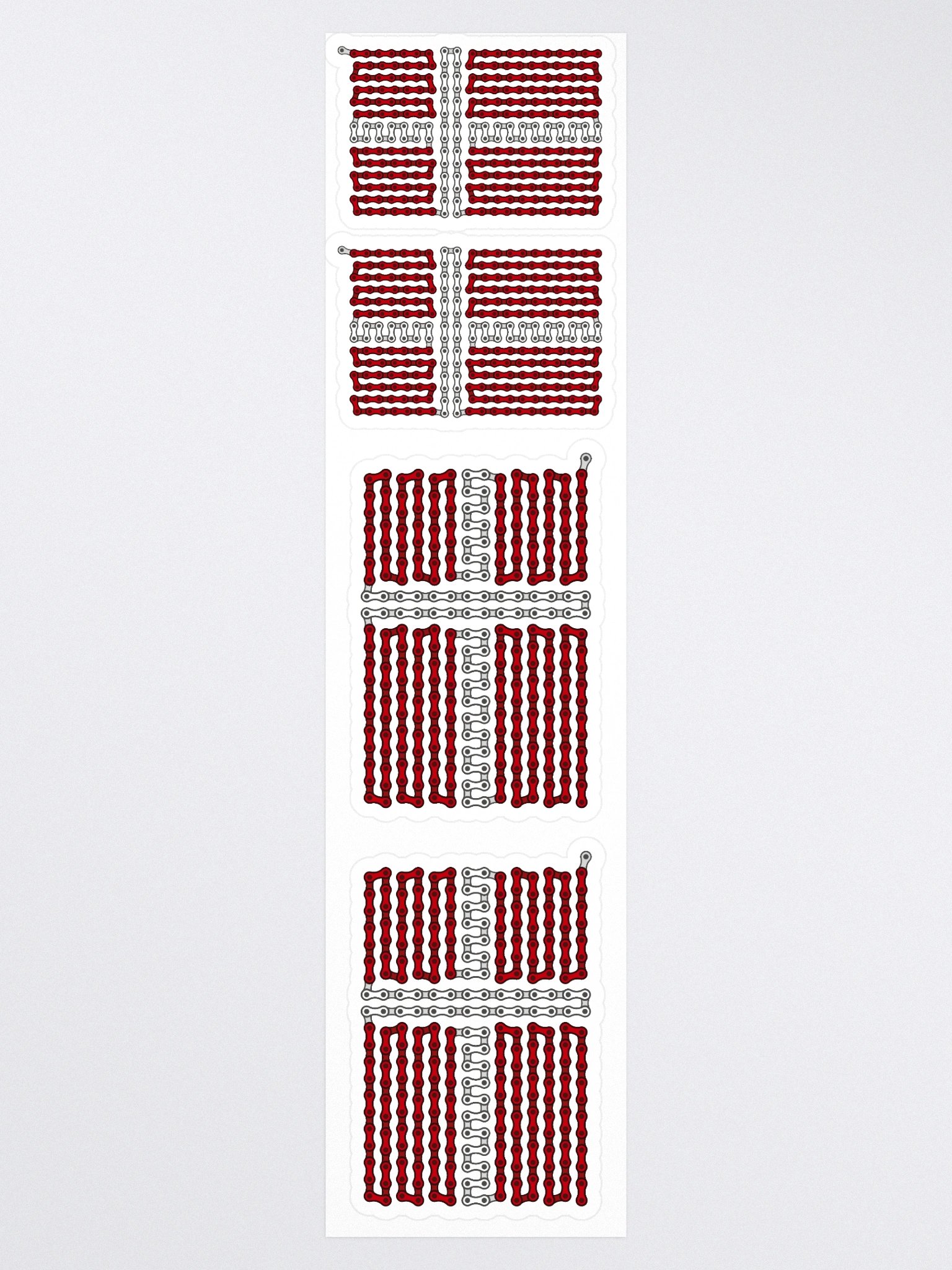 Denmark Bike Chain Flag Stickers, Mixed Size 4 Pack product image (3)