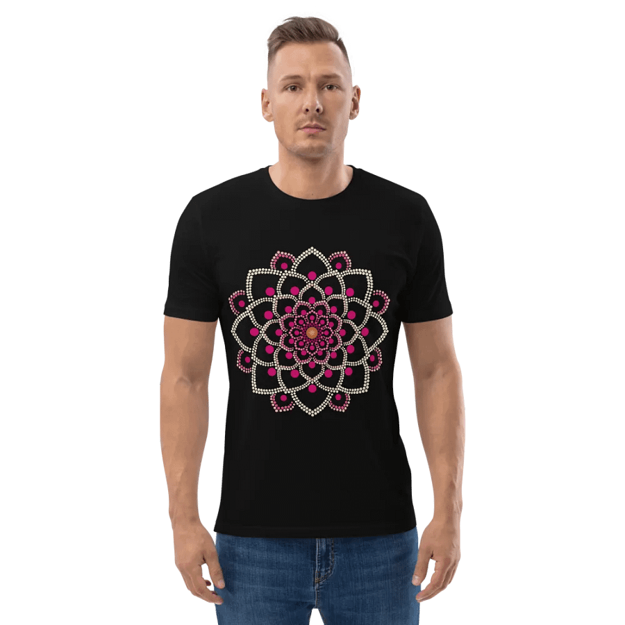 Simple Pink Mandala Organic Cotton T-Shirt product image (2)