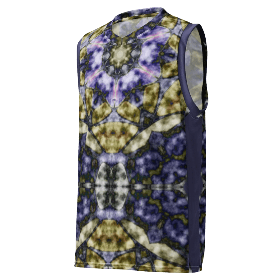 Bohemian 6 Pointed Madala Yellow and Purple/All-Over Print Recycled Unisex Basketball Jersey by Sublicolor product image (4)
