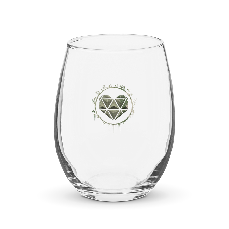 Green Heart stemless wine glass product image (2)