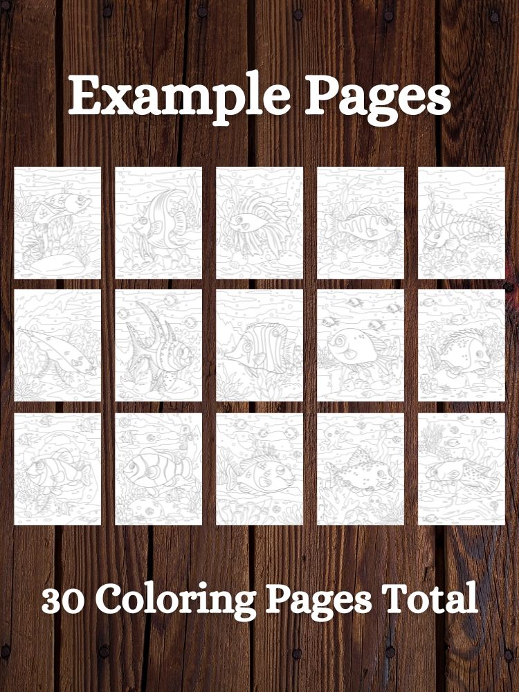 Tropical Fish Printable Coloring Pages product image (2)