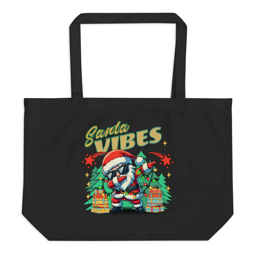 Santa Vibes Dabbing Organic Tote Bag product image (1)