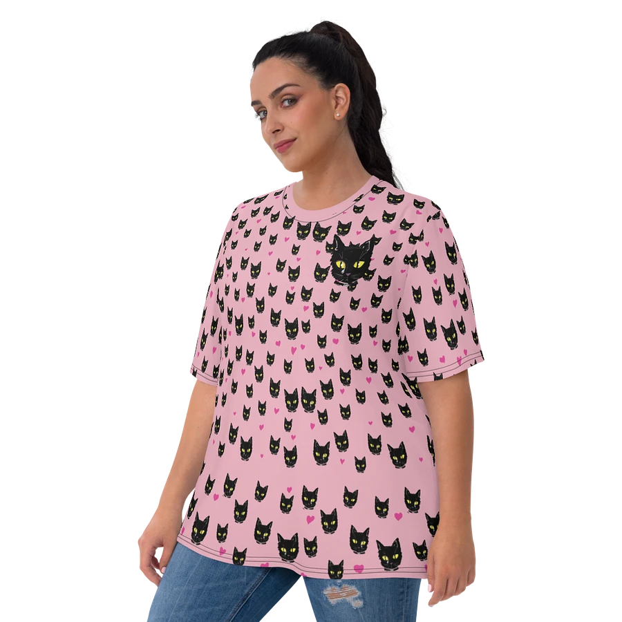 'Pink Kitty Dots'' Women's Poly Tee product image (5)