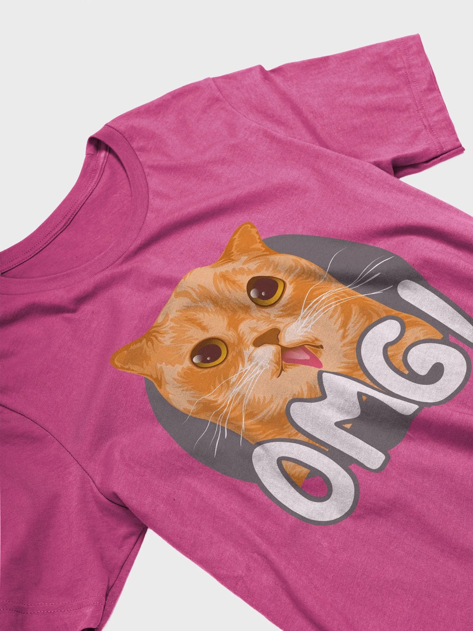 OMG! Surprised Cat Illustration T-Shirt product image (13)