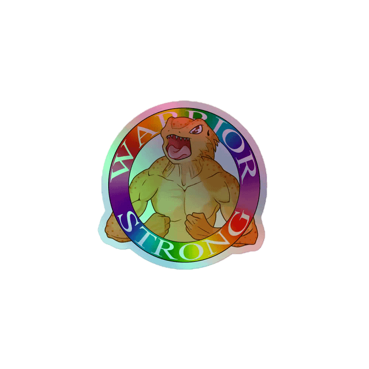 Warrior PRIDE Warrior STRONG Holographic Sticker product image (1)