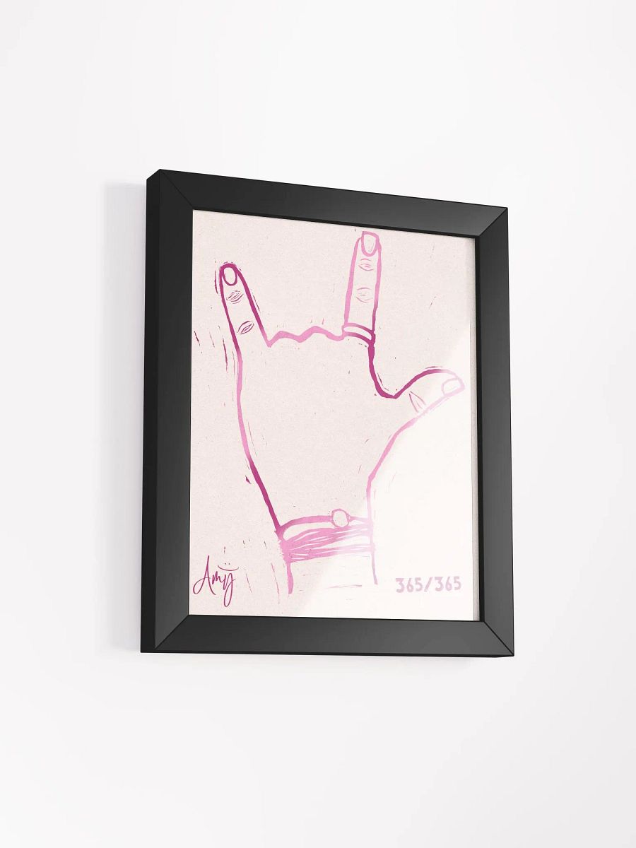 Linocut I Love You Art product image (8)