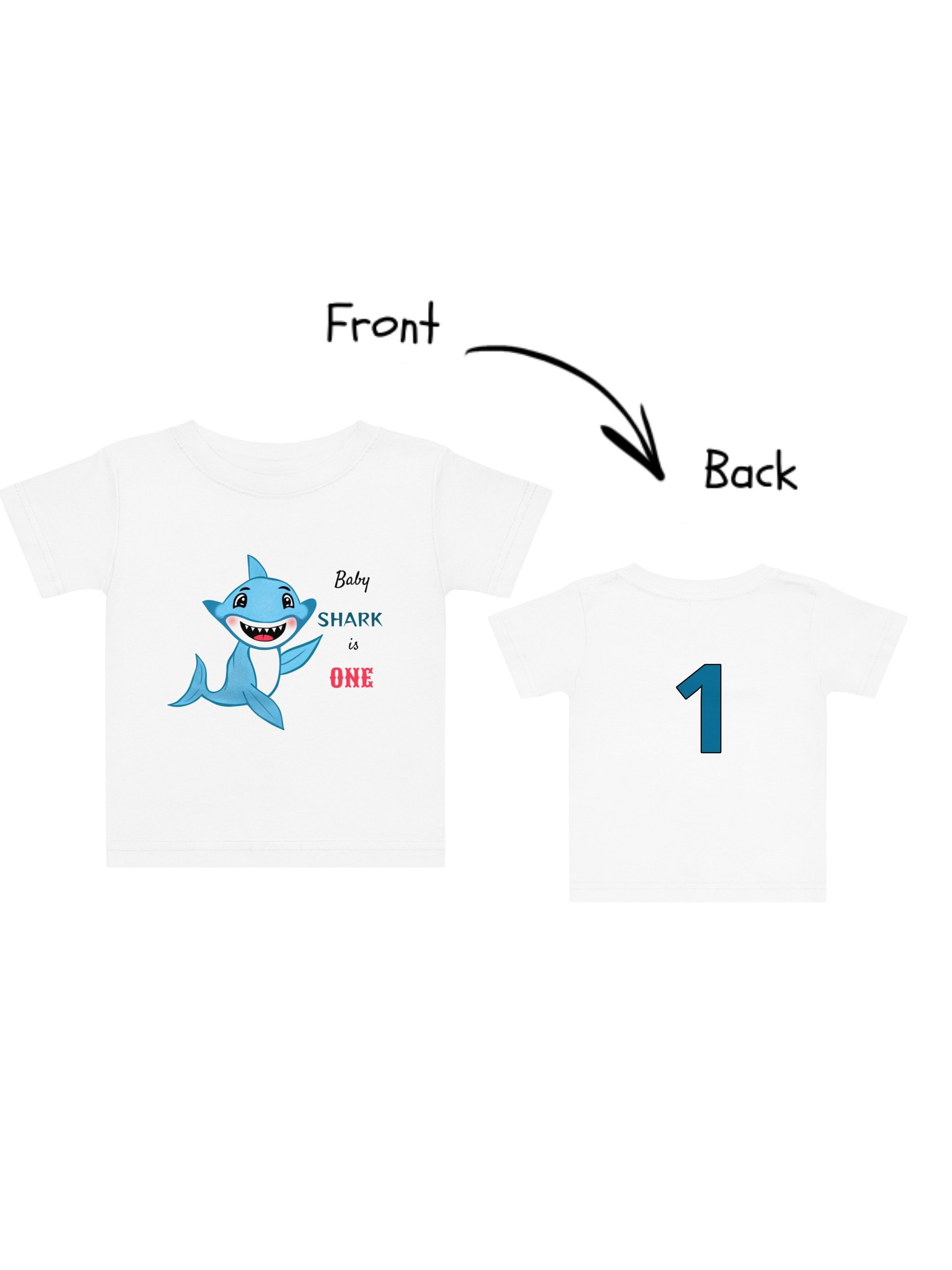 Smiling Shark Baby Jersey T-Shirt product image (5)
