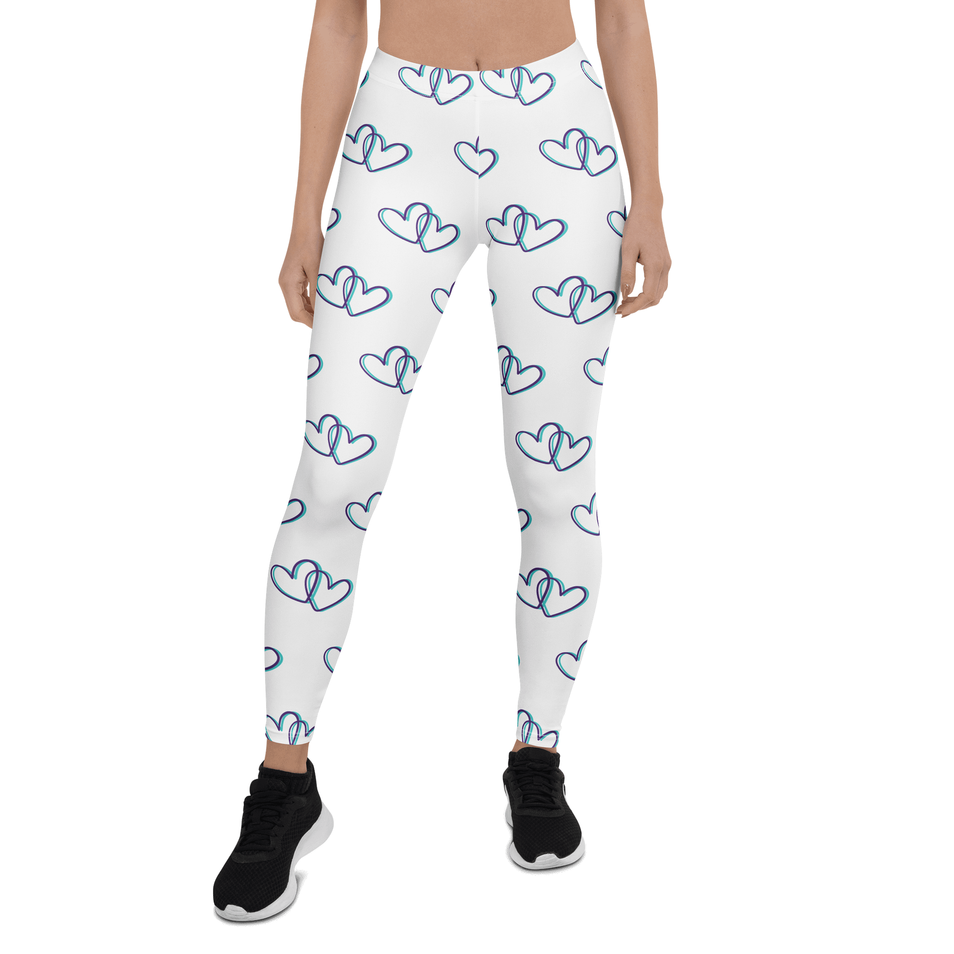 White Heart Leggings product image (1)