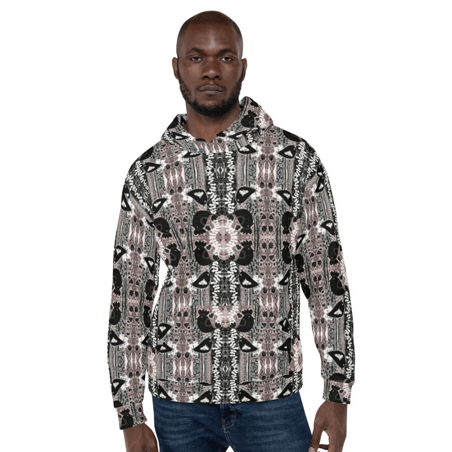 Abstract Floral Birds Unisex All Over Print Pull Over Hoodie product image (7)