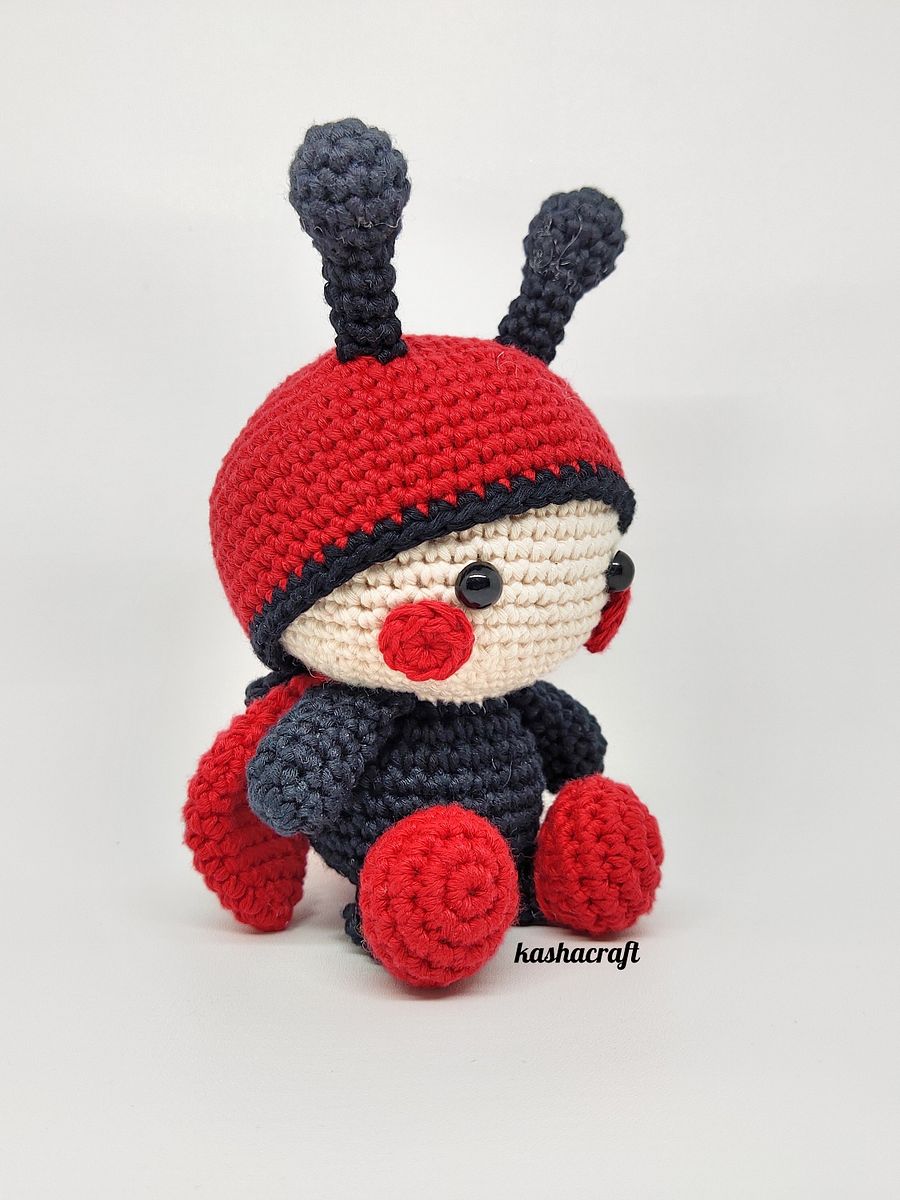 Amigurumi Cute Little Ladybug Clarke Crochet Doll Pattern Instructions product image (3)