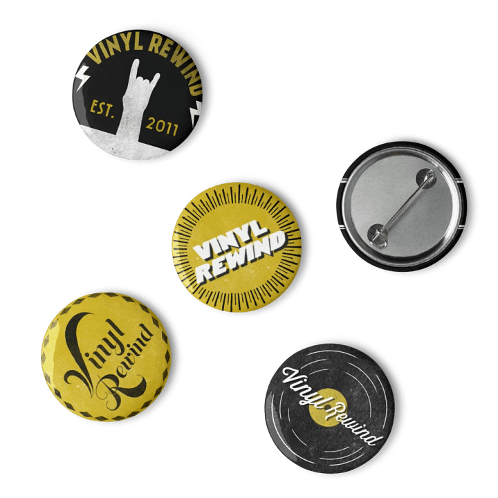 Retro Groove Pin Button Set product image (2)