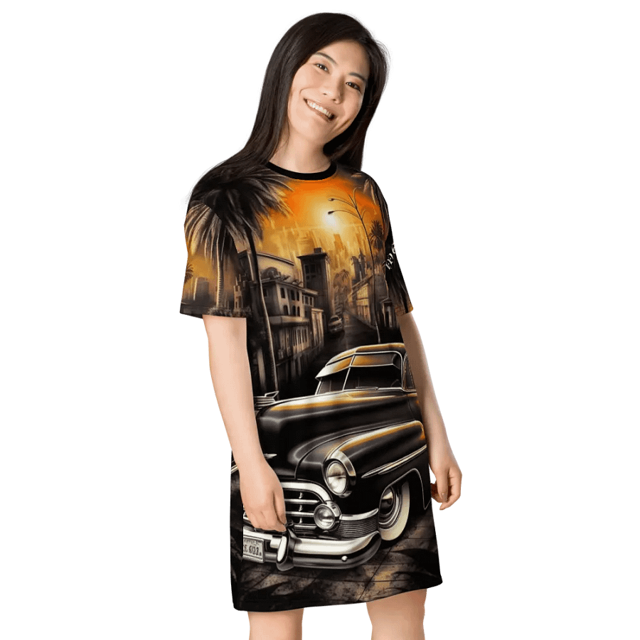 Medellin LR Sunset City Ride T-Shirt Dress product image (4)