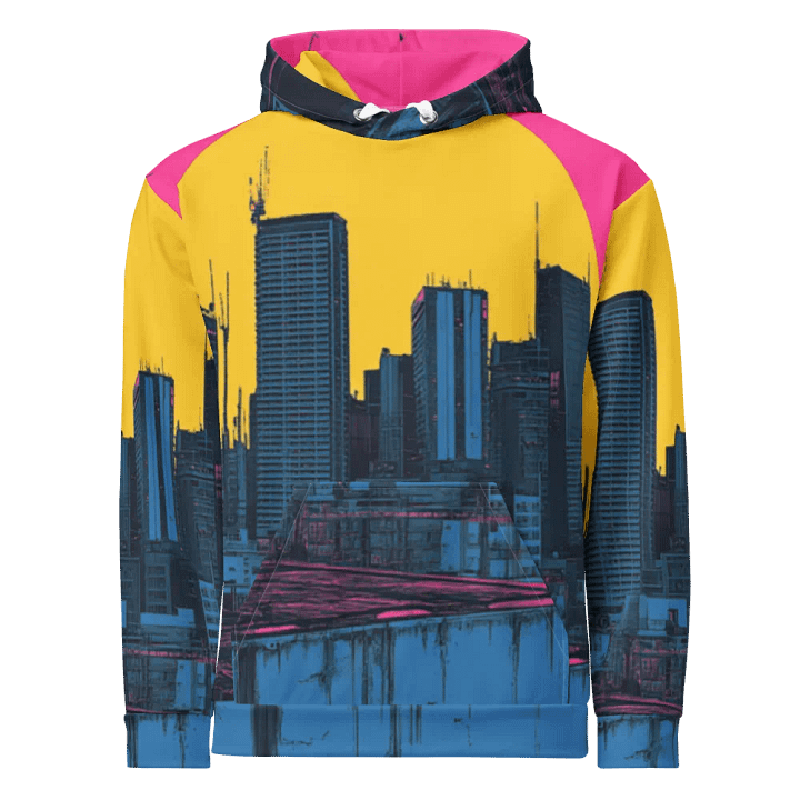 Urban Sunset Skyline Recycled All-Over Printed Hoodie product image (1)