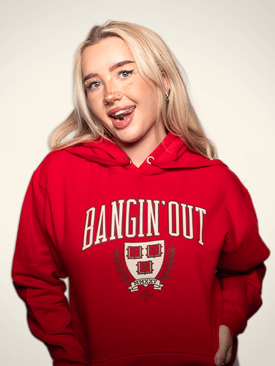 bangin' out Crest Hoodie - Team Red product image (1)