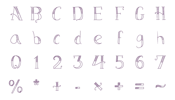 Hatching Font product image (2)