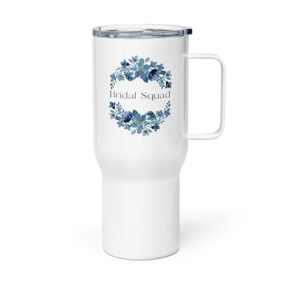 Bridal Squad 009 Blue Floral Bliss Travel Mug product image (3)