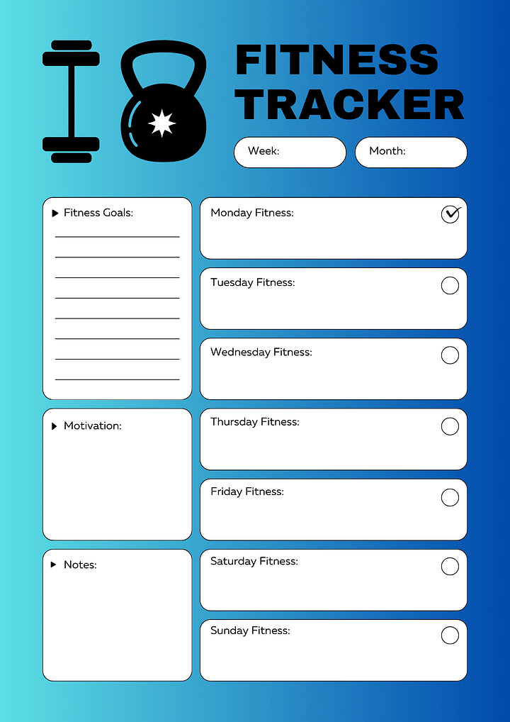 Fitness Tracker Planner product image (1)