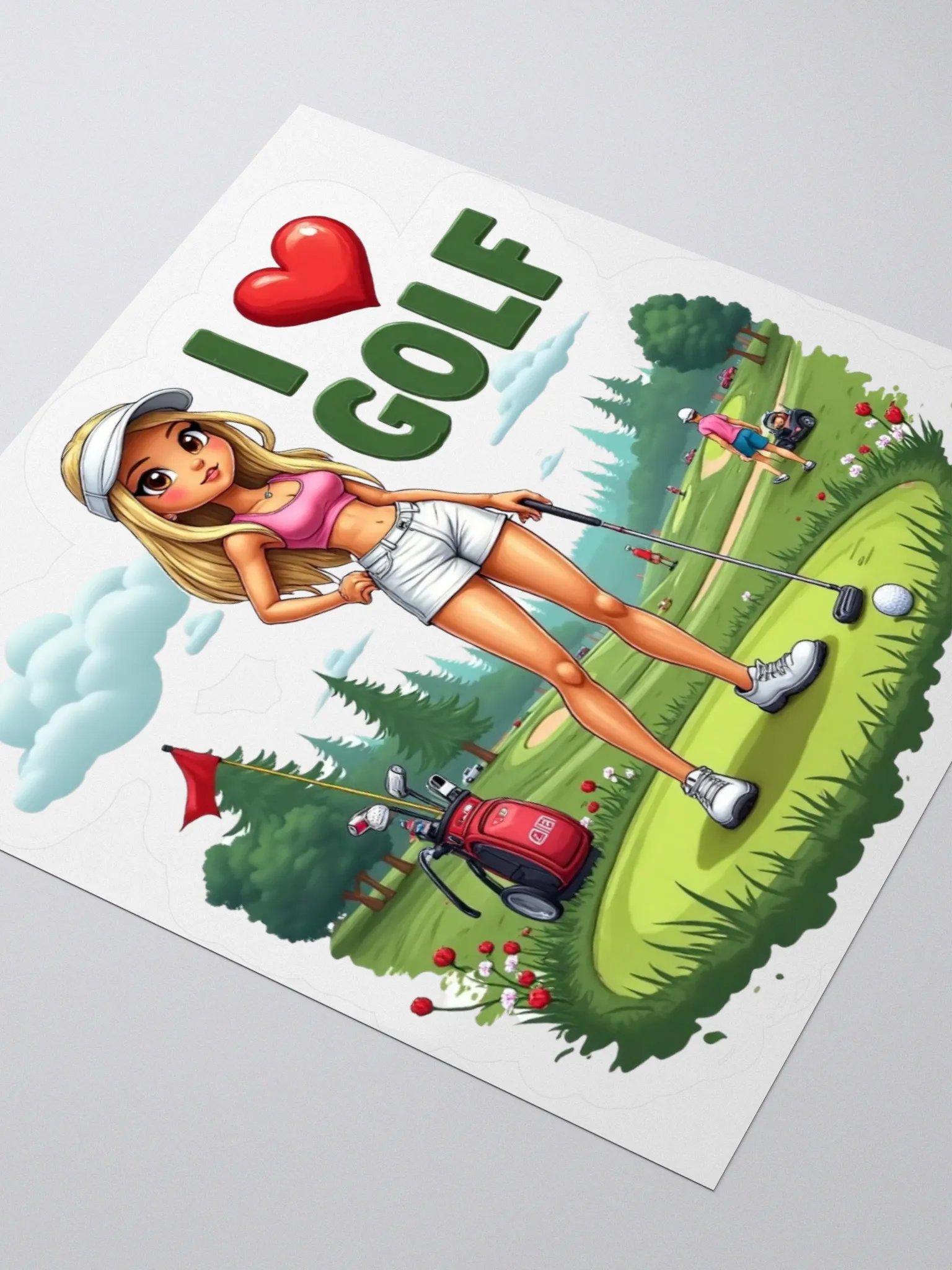 I ❤️ GOLF Kiss Cut Stickers product image (7)